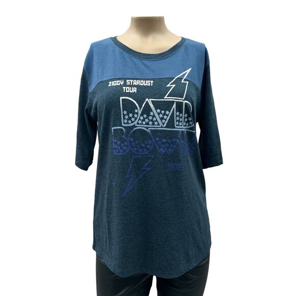 Lucky Brand David Bowie Ziggy Stardust Tour 1972-73 T-Shirt Graphic Tee Women M - Picture 1 of 11